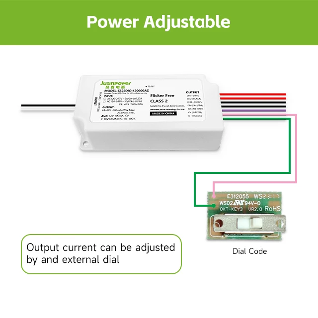 60W 600-1500mA Dim to Off Small size 0-10V Dimmer control LED drivers for NFC programming