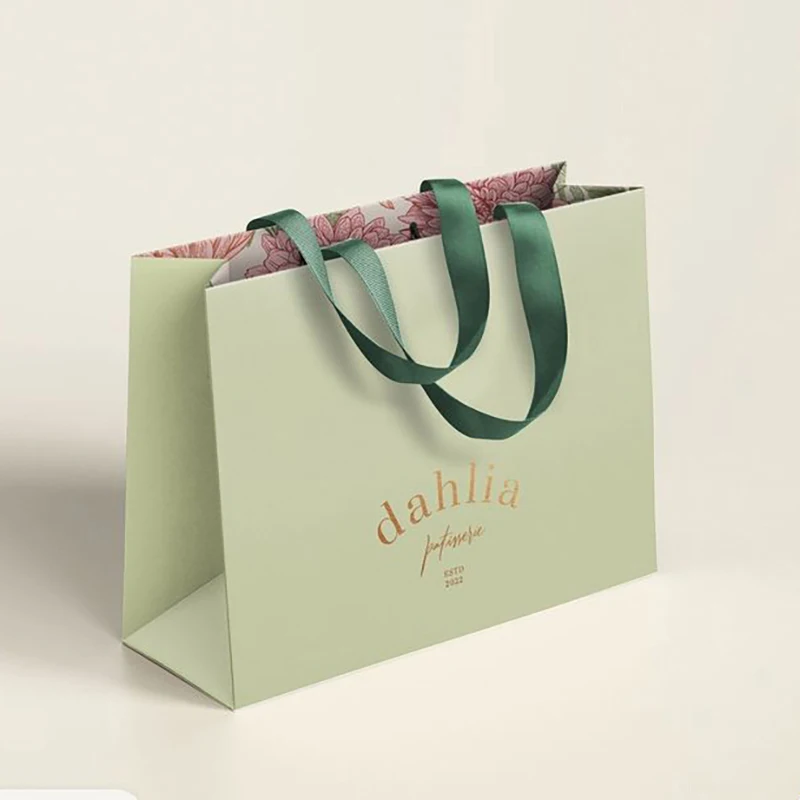 Роскошный бумажный пакет с хлопковой ручкой