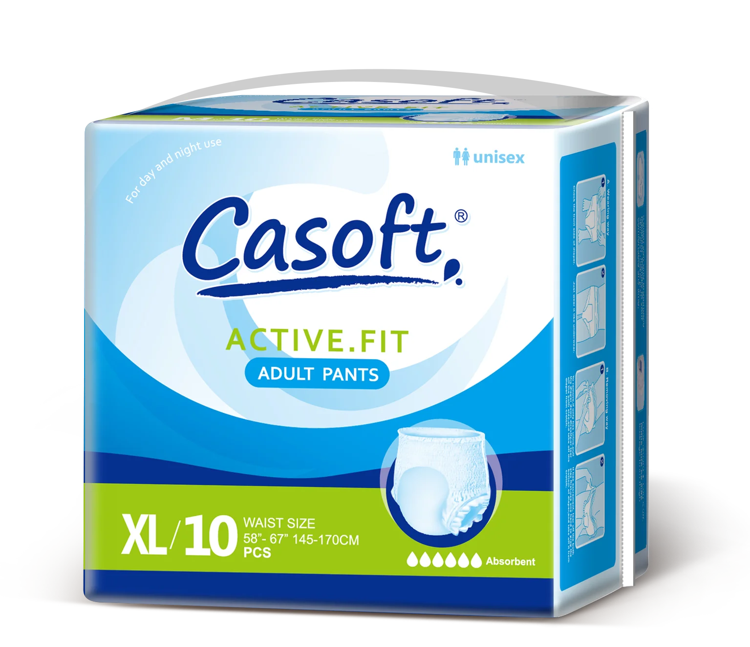 Original equipment manufacturer custom pattern LOGO print disposable absorbent panties adult diapers plastic pants