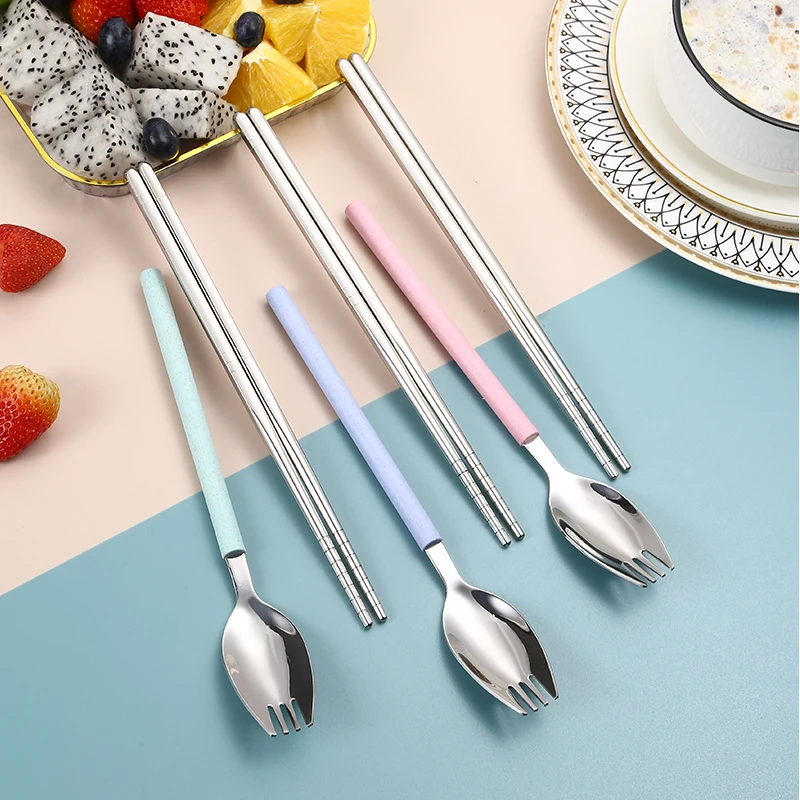 Best-selling Metal Fork and Spoon SUS 410 Cutlery, Fork and Spoon in One Reusable Fork and Spoon