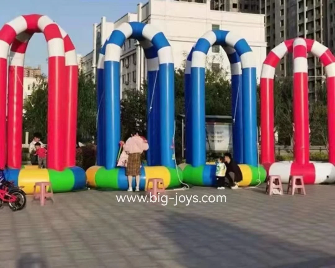Exquisitely crafted High Elasticity inflatable one person bungee jumping trampoline for sale