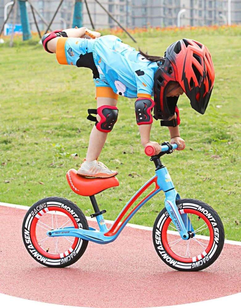 Montasen New Design 12 Inch Magnesium Alloy Kids First Balance Racing Bike Bicycle Ride on Car Toy