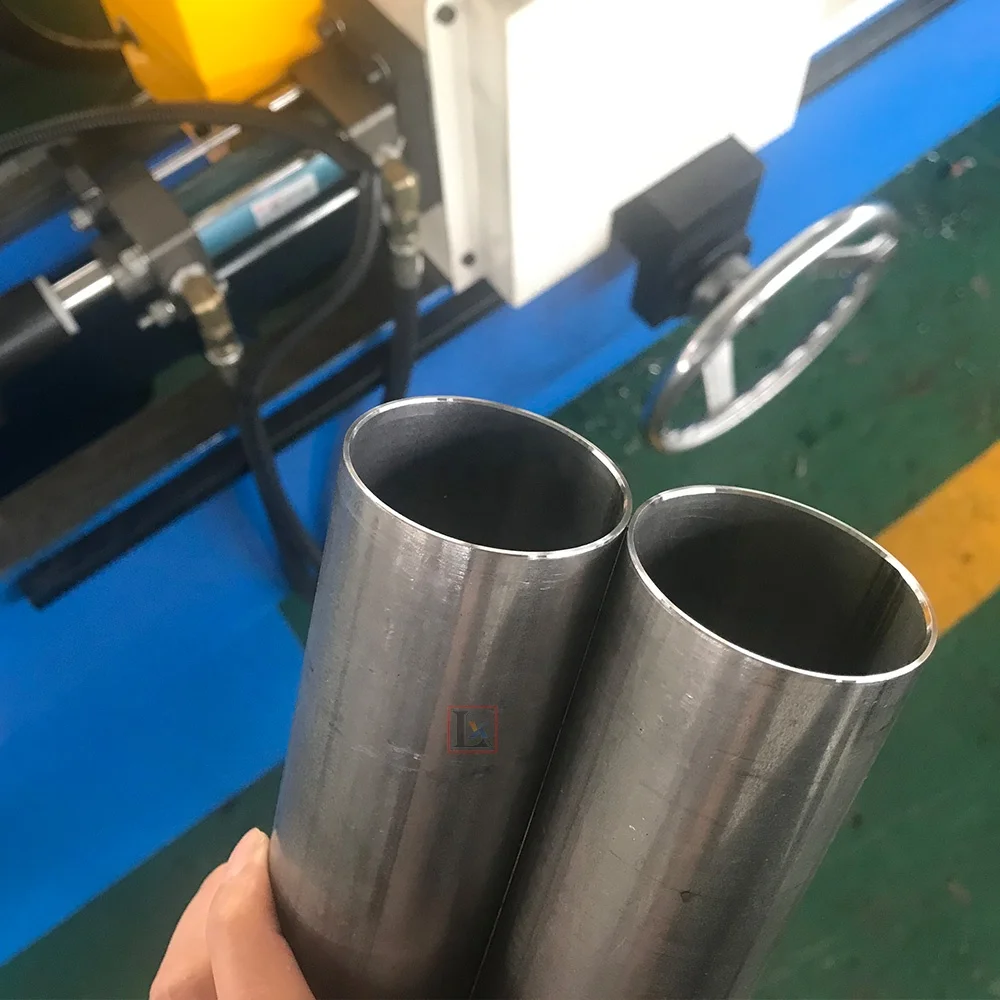 High speed pneumatic / hydraulic round  metal stainless steel stud bolt bar rod pipe end double head chamfering machines