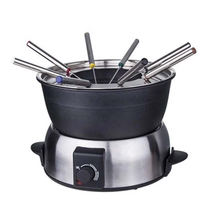 Home Use 1000W Chocolate Fondue Set 1.8L Cheese Fondue for 8 person Fondue Set