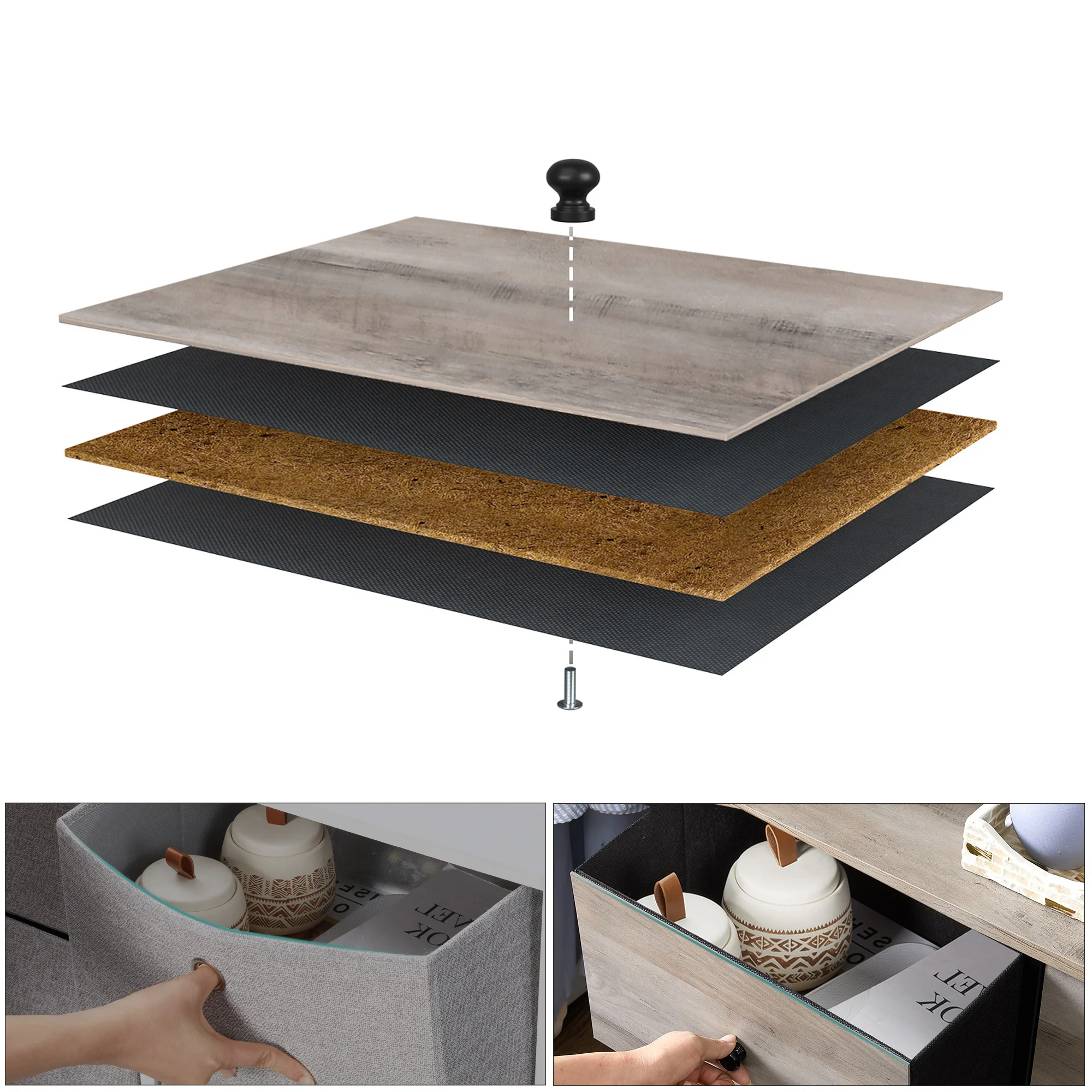 SONGMICS 6 Drawer Dresser living room chest of drawers bedroom storage drawer cabinets