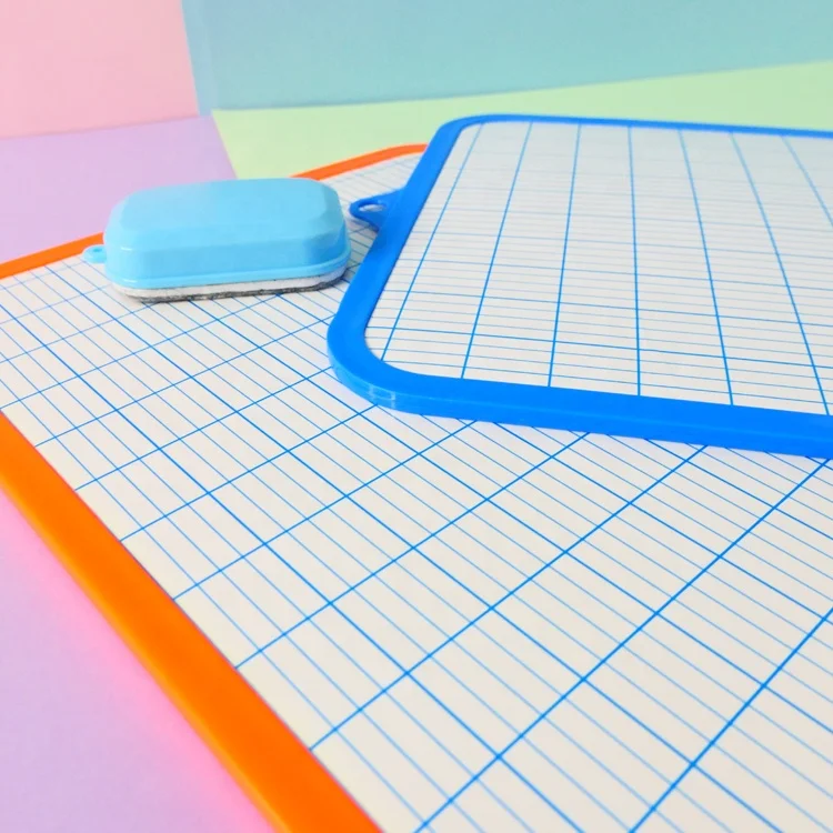 Kids Mini Plastic Frame Whiteboard Double Sided Portable learning Small Dry Erase White board for Children