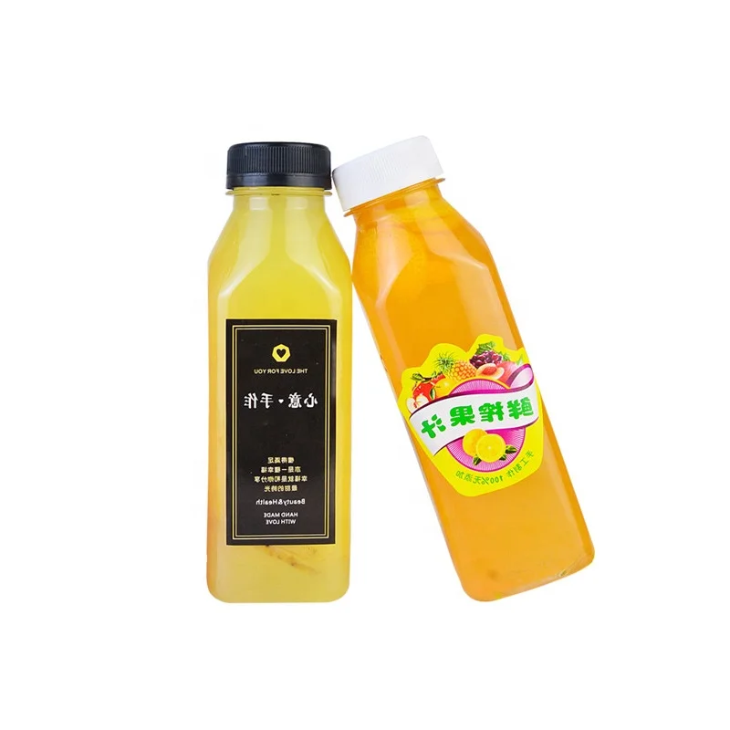 12oz Empty Plastic Juice Bottles with Caps Reusable Transparent Bulk Beverage Containers with Black Tamper Evident Lids
