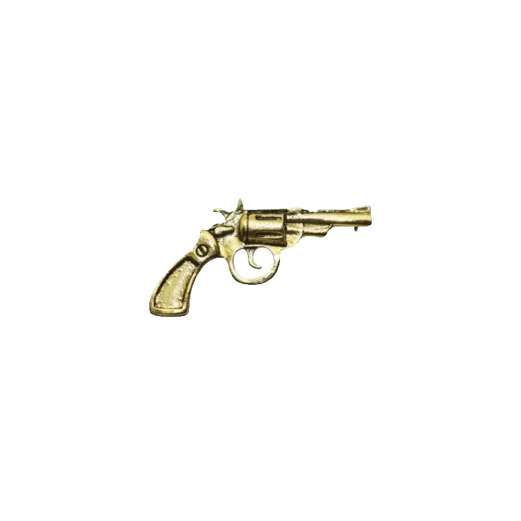 Manufacture Metal Custom Firearms Antique Gold Gun Lapel Pins Badge Enamel Revolver Shooter Rifle Gun Pistol Pin Brooch