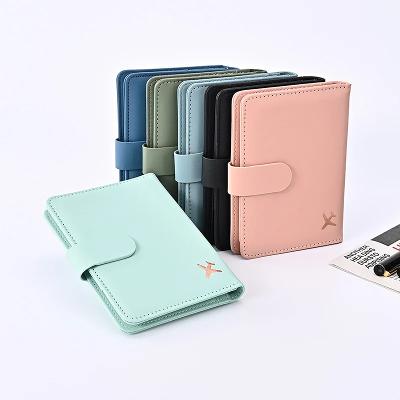 Wholesale High quality Leather Passport cover RFID travel passport wallet with ID window New Design leather passport holder