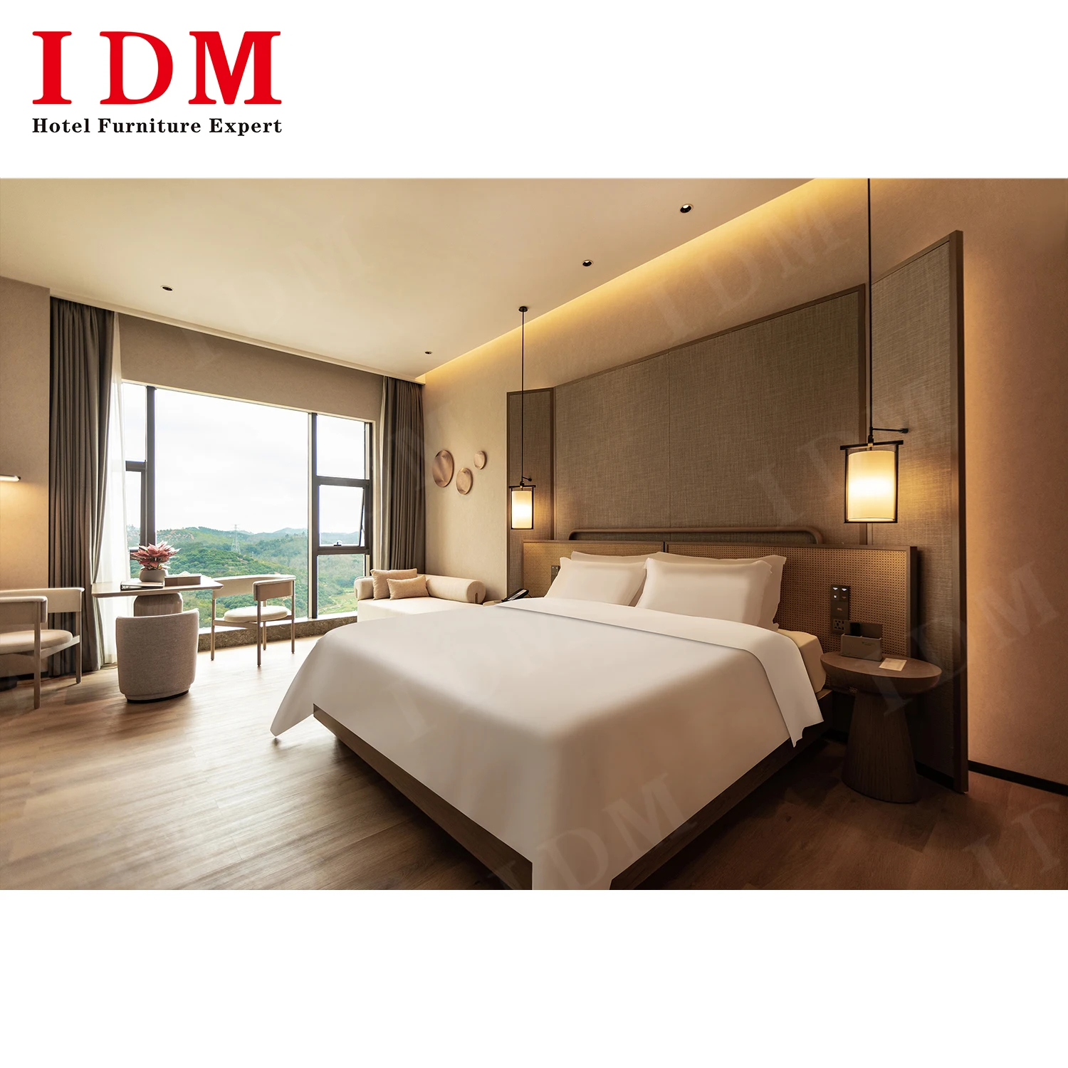 Professional Custom Modern Design Wooden Hotel Furniture Set 5-Star Luxury Hotel Room Lobby Bedroom Furniture with Free Design