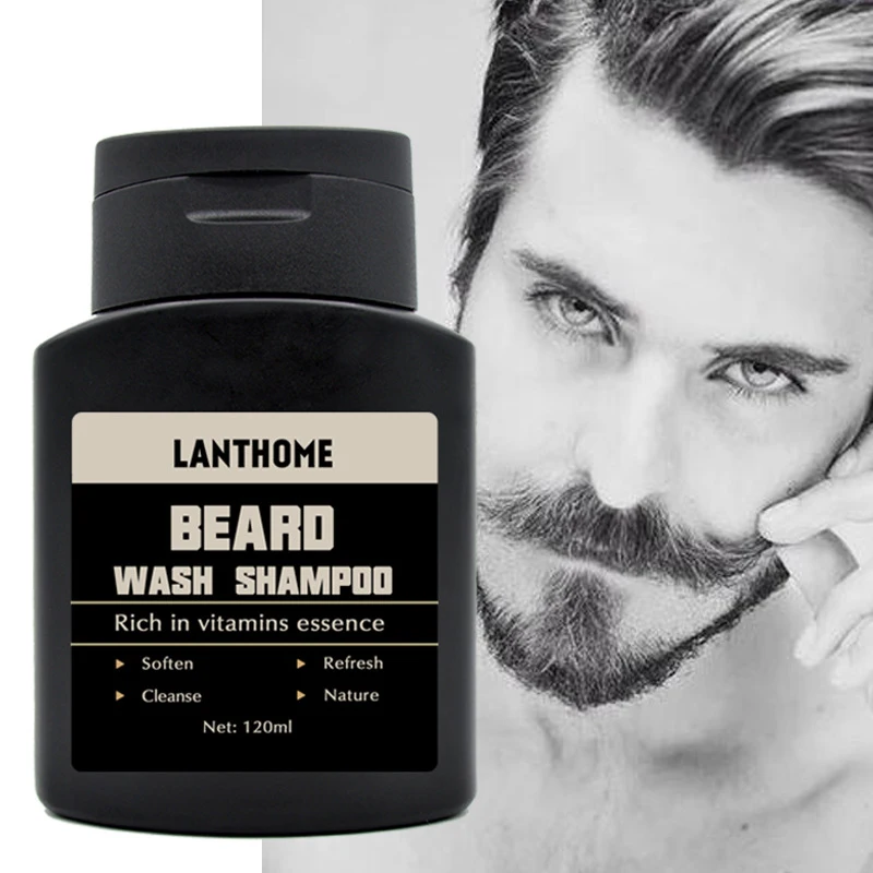 120 мл Высокое качество частная этикетка на заказ натуральный шампунь для бороды и очищающее средство для бороды
