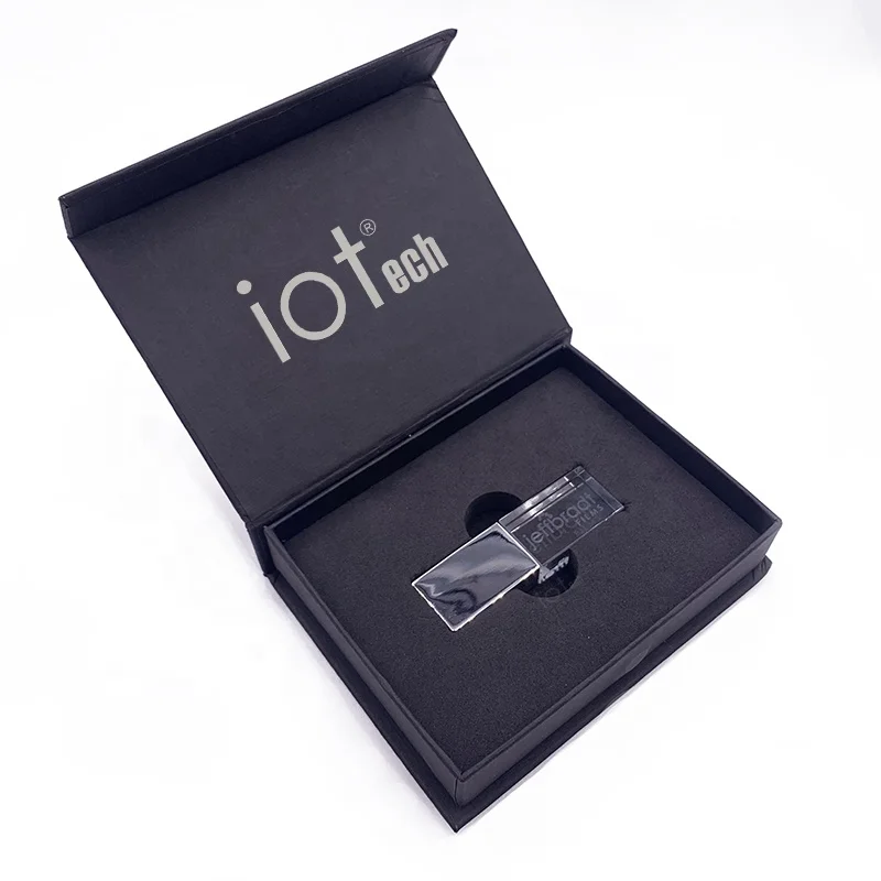 Photography Gift Engraving Logo Crystal Glass USB Flash Drive