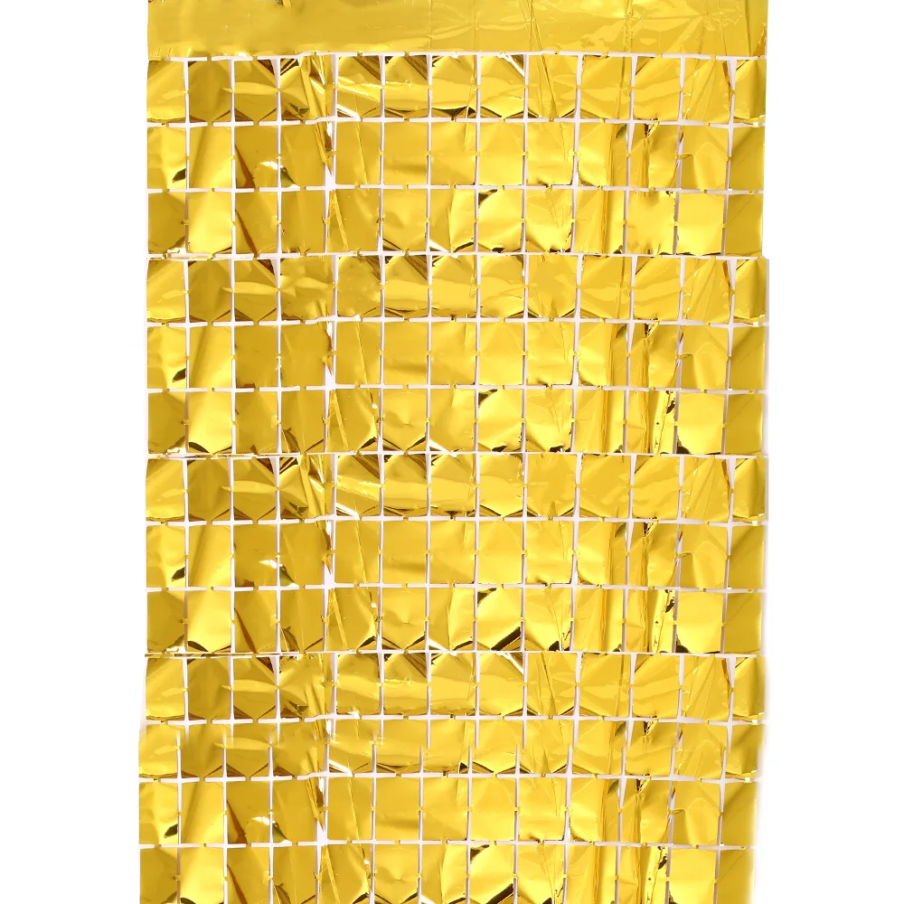 1*2m square rain silk curtain birthday decoration wedding party background wall decoration shiny square rain silk curtain