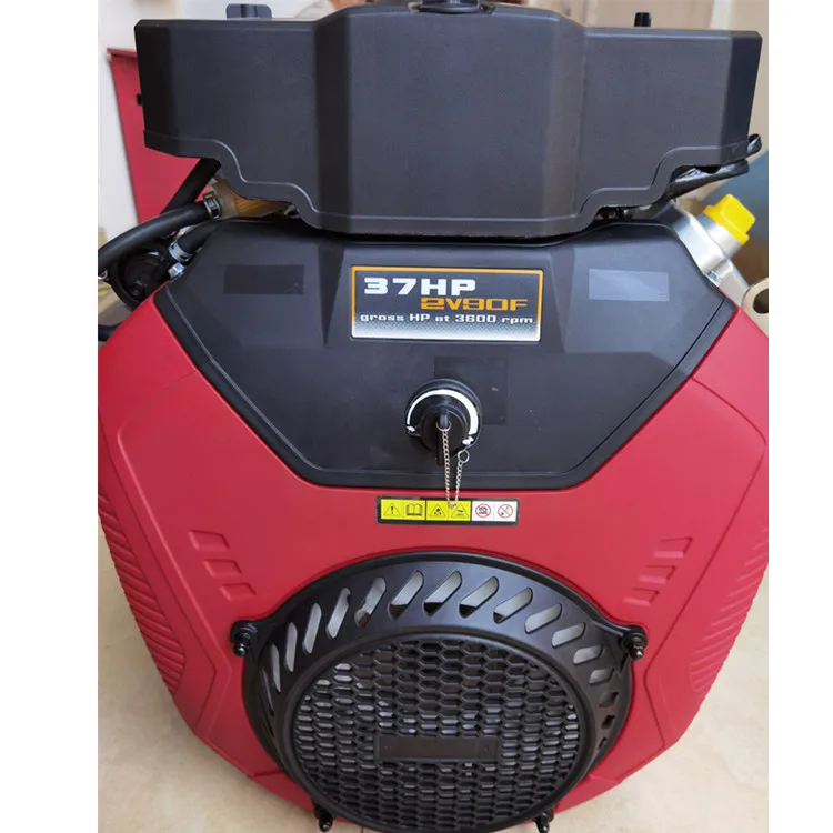 Electronic Speed Governing 37HP Double Cylinder  4 Stroke Gasoline Engine Keyway Shaft  27KW  2V90F  Engine