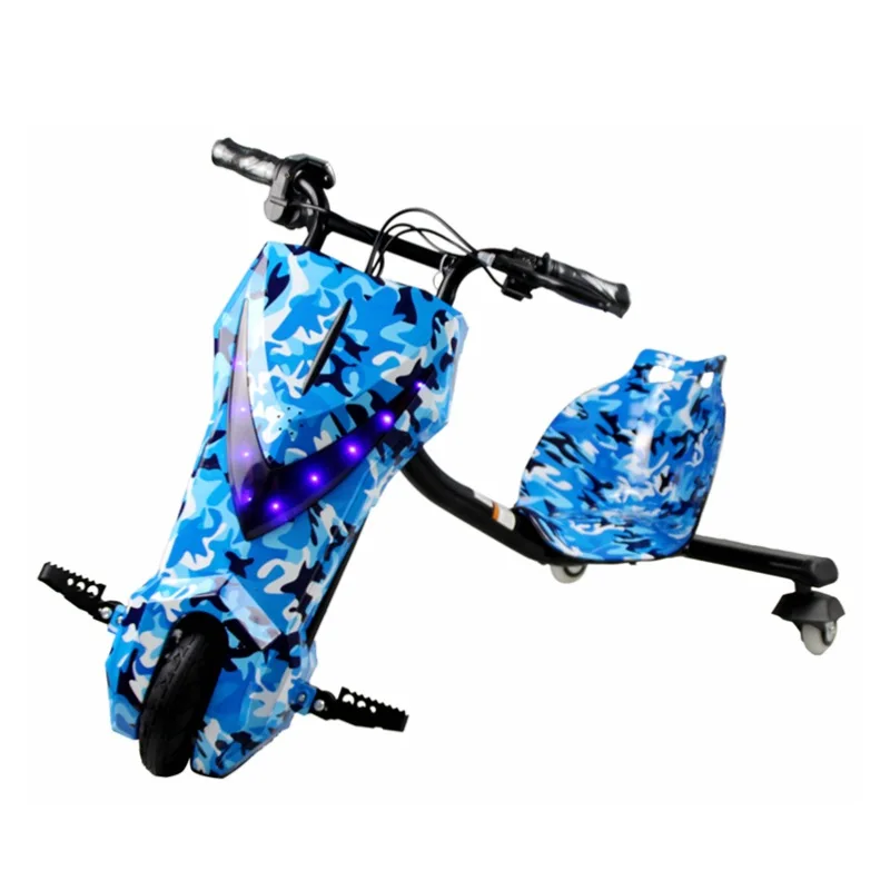 2022 Fashion Folding Battery Kids Kick Scooter Baby Girl With Music and LED Lights 3 Wheel Electric Drift Car for Sale