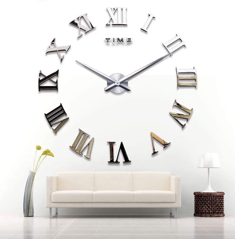 DIY 3D Novelty modern design Digital & Analog-Digital silent table needle parts alarm wall Clocks
