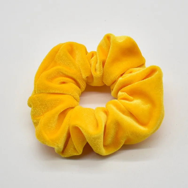 Фабричные тканевые тяжелые Бархатные эластичные резинки для волос, резинки для волос для девочек