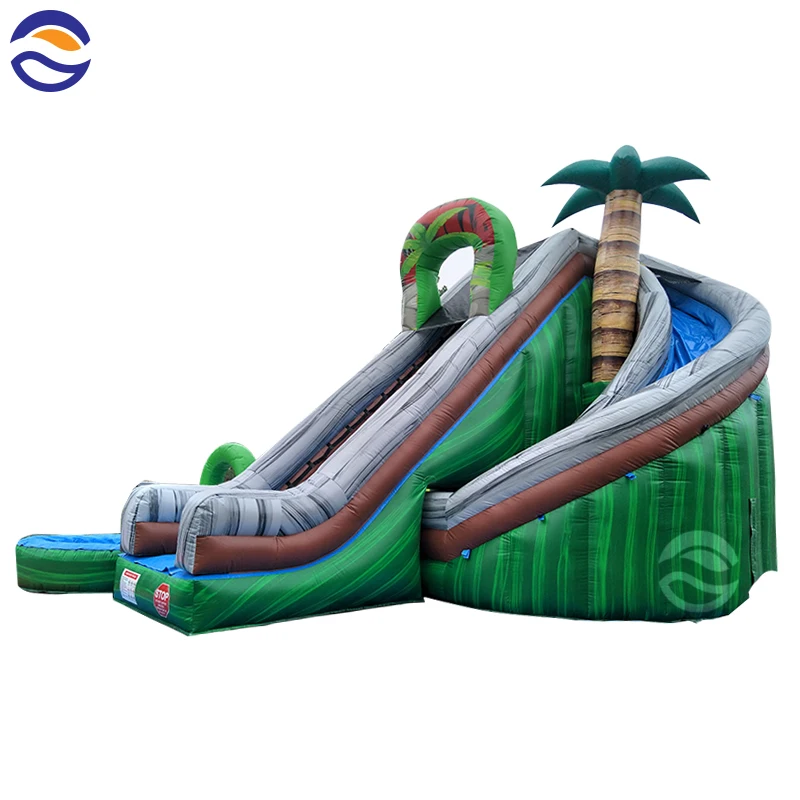 Waterslides 22 Ft Hurricane Curve Water Slide Giant Inflatable Water Slide For Adult