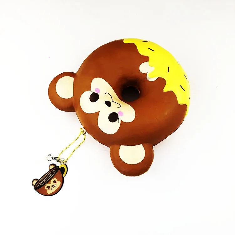 
Custom PU squeeze foam jumping slow rising squishy 3d soft scented donut bread food toys for kids. 