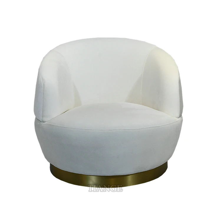 INS hot sale Italian modern design Snazzy Accent chair luxury gold home furniture leisure chair deluxe velvet hotel casual chair