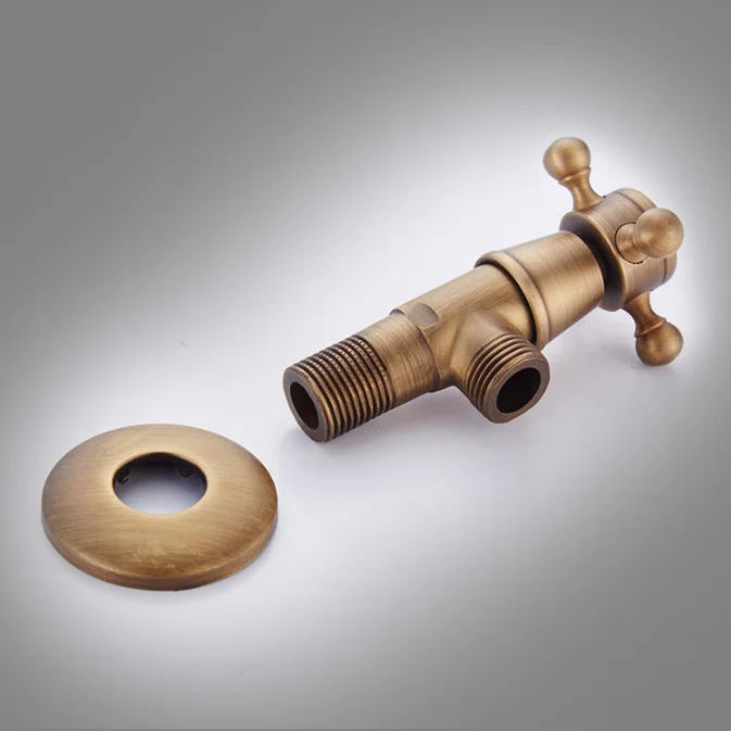 Antique And Black Copper Triangle Valve Retro Thickened Hot And Cold Wholesale Angle Valve Explosion-Proof Water Stop Valve F-1