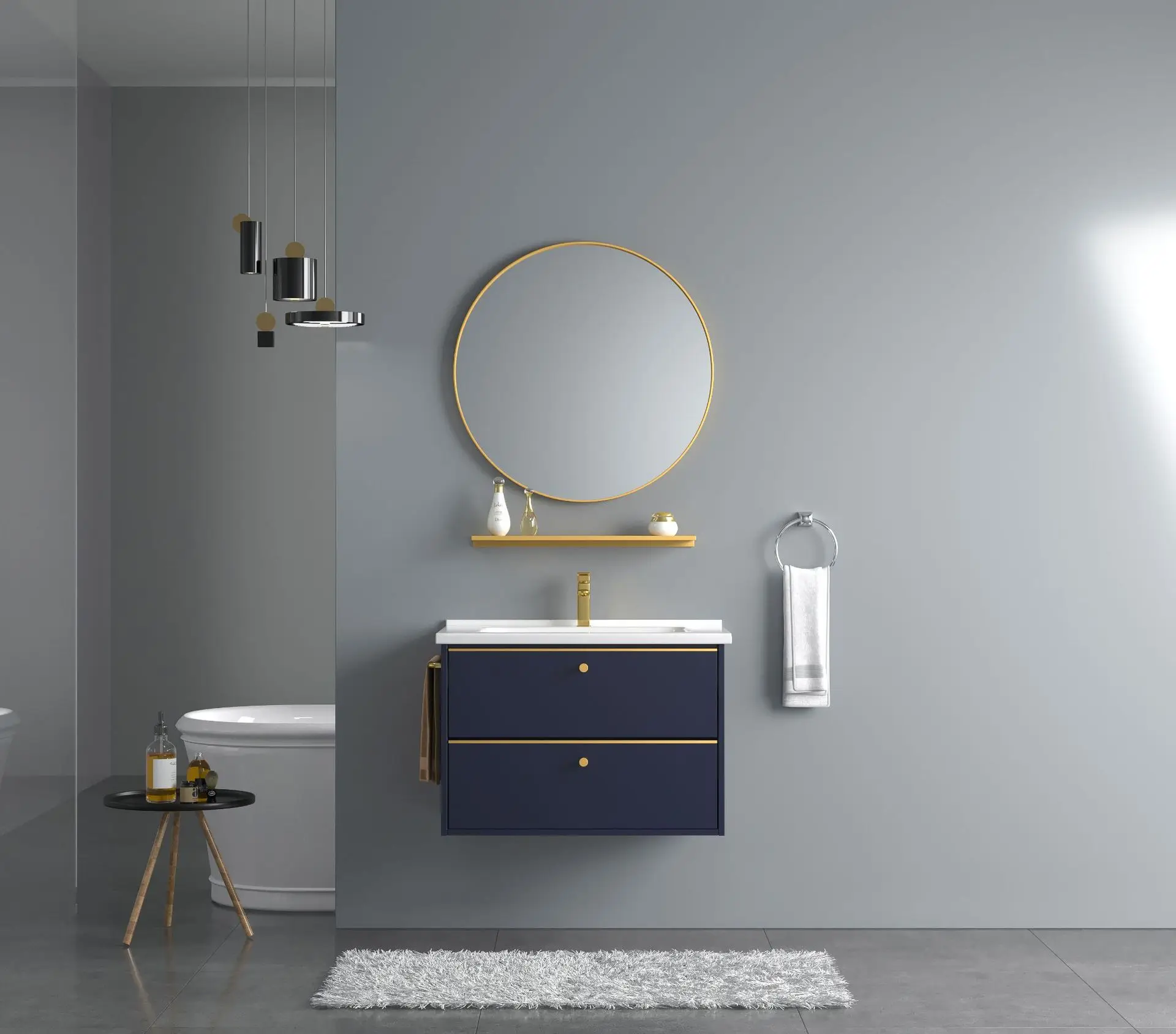 Wholesale Vanities Luxury Bathroom Vanity Cabinet With Mirror Custom Bathroom Furniture Cabinets