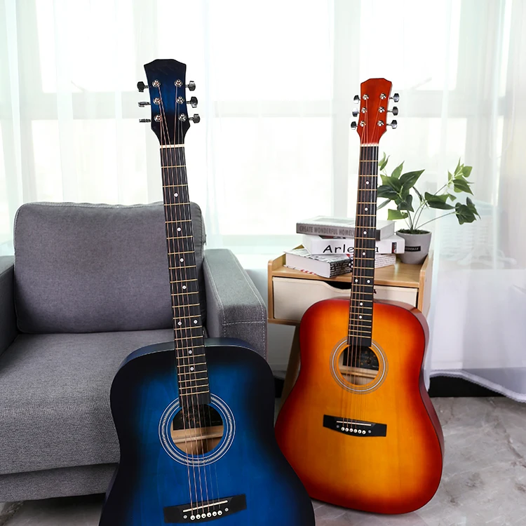 Very Hot Sale Cheap China factory 41 Inch All Basswood Round Guitar