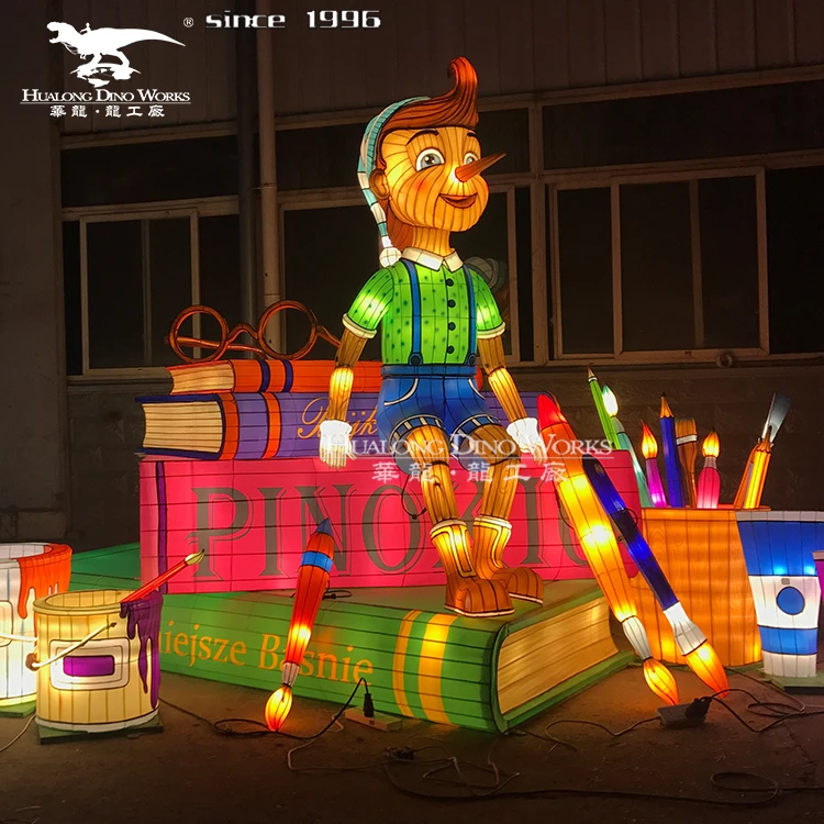 Outdoor use traditional Chinese silk lantern zigong customized lantern