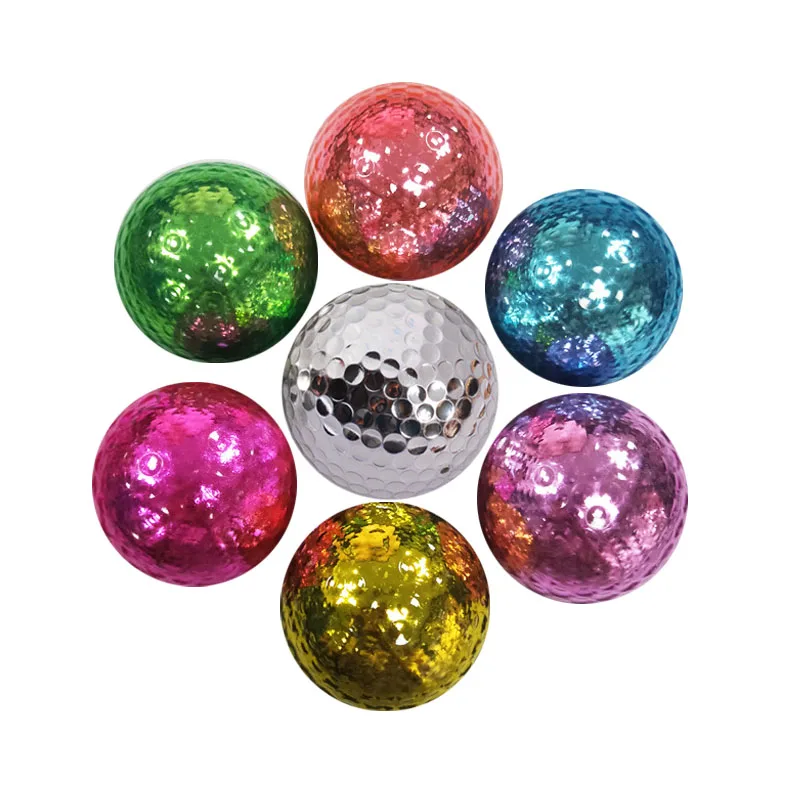 High Quality Gold or Silver Color Plating Golf Balls pelotas de golf personalizadas Wholesales OEM Golf Balls
