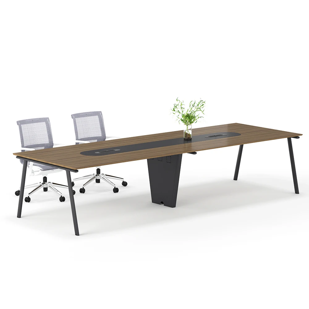 Space Saving solid Wood Commercial Furniture office conference table