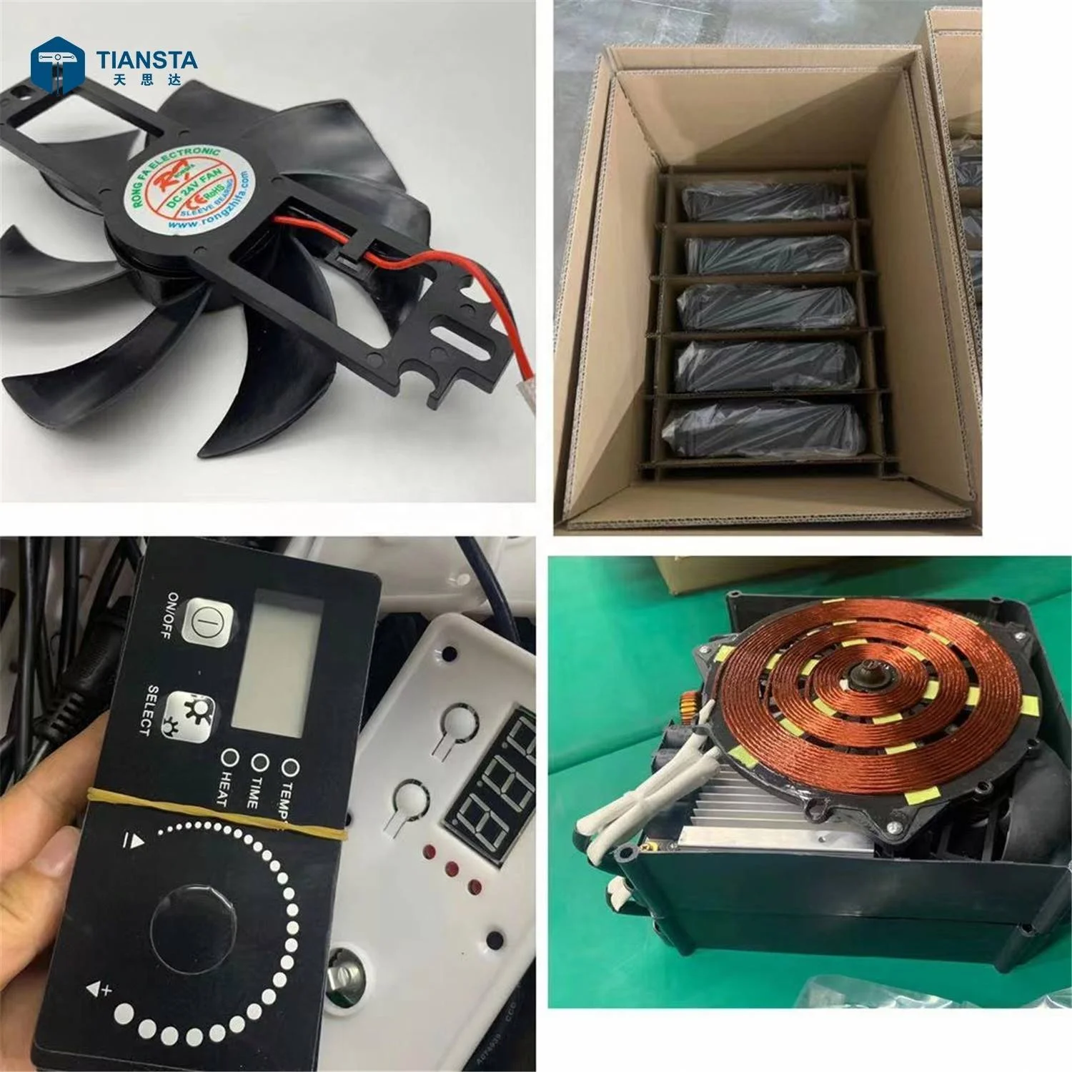 Householder 1 burners induction cooker with micro-crystal panel And Symbol touch button and Vertical 220V/220V PCBA SKD CKD kit