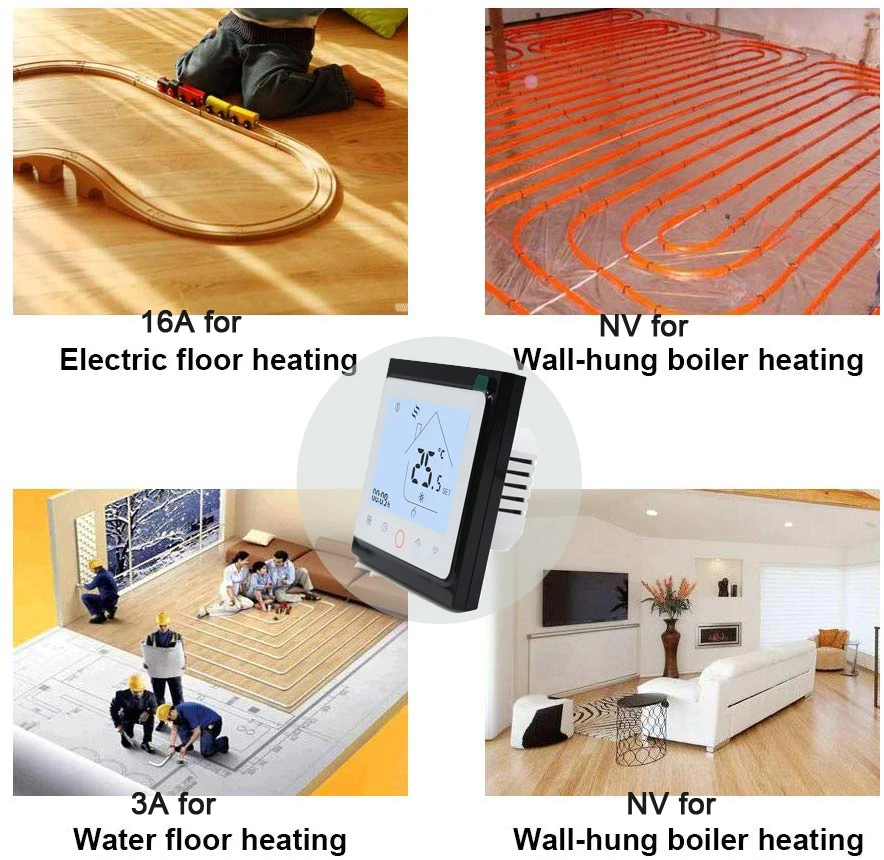 Best room thermostat price Digital Programmable Tuya Smart Wifi Thermostat for smart home heating