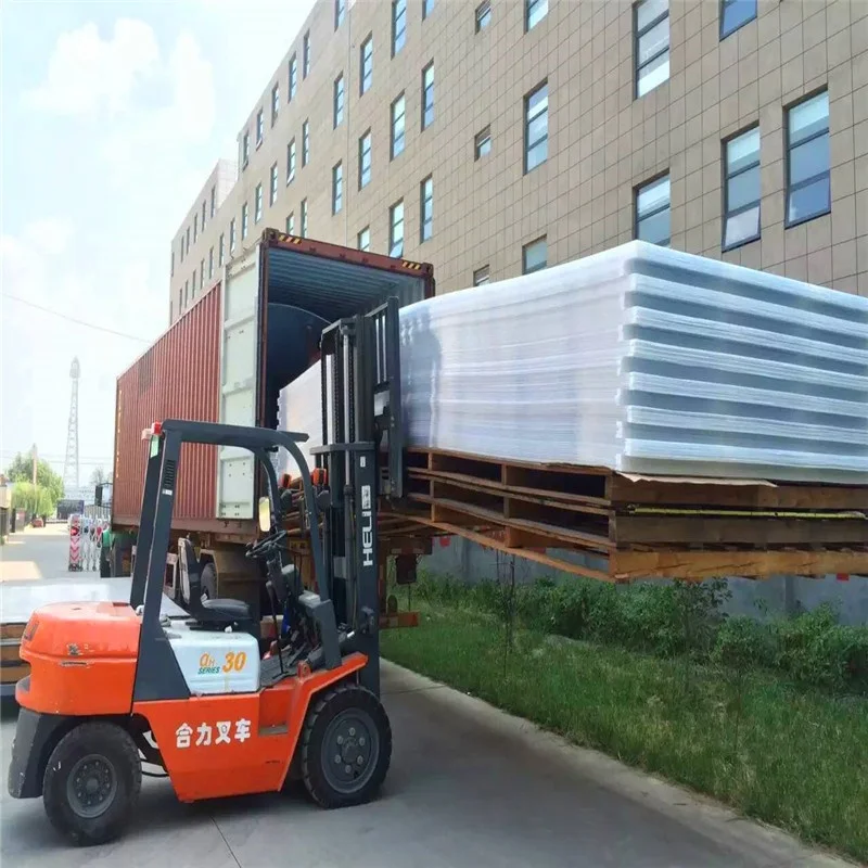 transparent/ colored customizable insulation extrusion double layer polycarbonate sheet/ plastic pc sun roofing sheet/