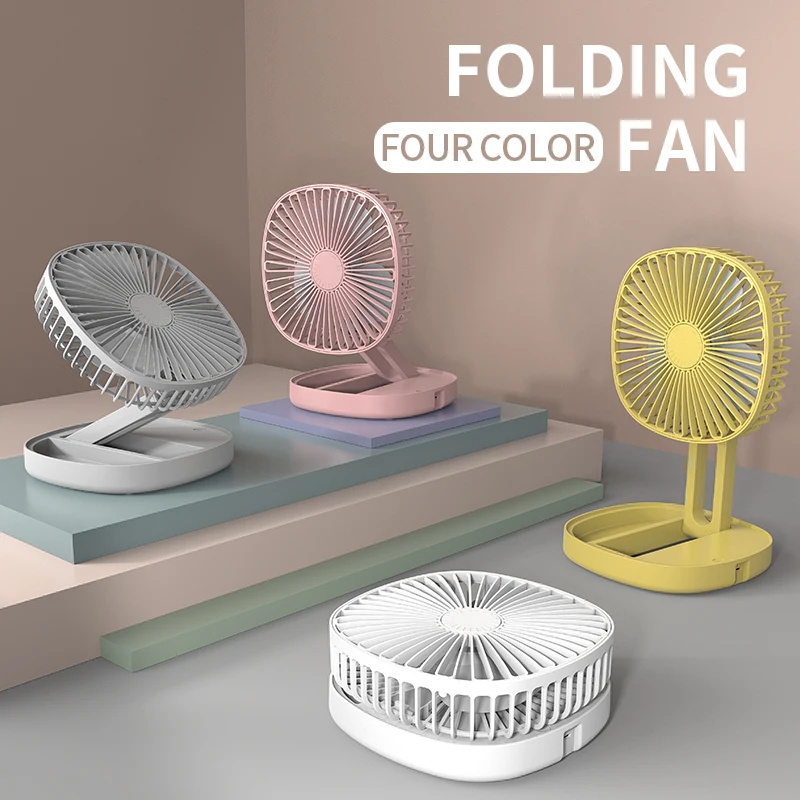2023 Hot Selling Table Folding Storable Fan Air Circulation Cooling Fan Phone Holder Desk USB Fans Can Add Aroma Diffuser Liquid