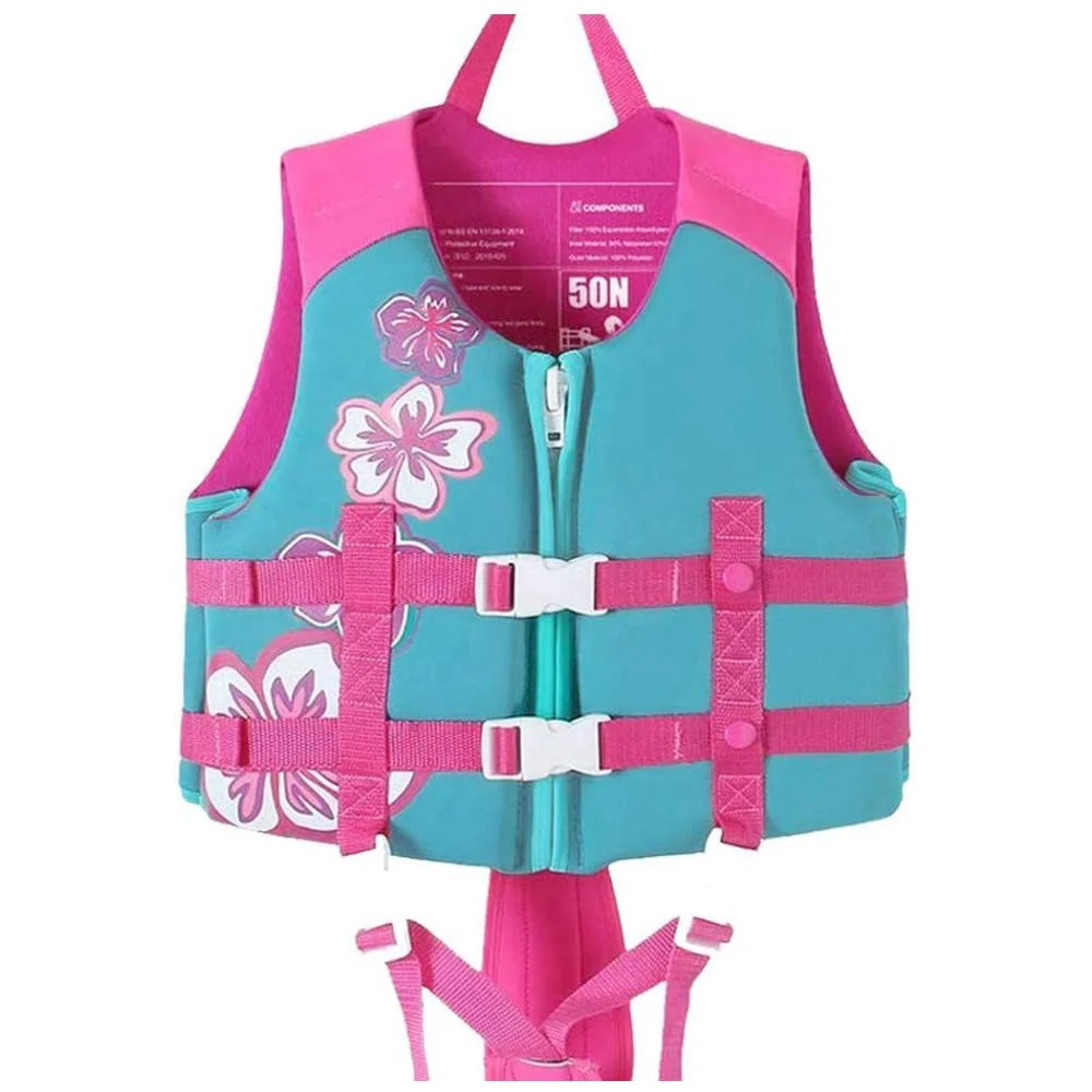 Factory price low MOQ Customized Logo Kids EPE Foam Neoprene Super Soft Swimming Life Vest Swim Vest Jacket for boy and girls