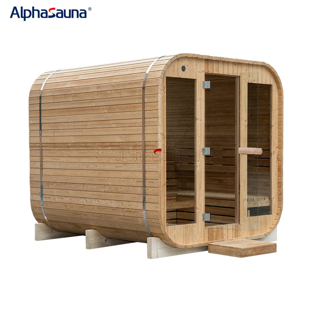 Tradition Ceder Wood Outdoor Sauna Cabin Shed Garden Sauna Customized Big Size Two People Steam Sauna Room