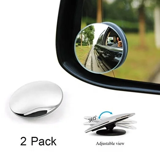 2 Pack Adjustable Car Blind Spot Mirror Side Convex Rear View Mirror / 2 Inches Universal 1000sets Color Insert WV-8E104 5 Days