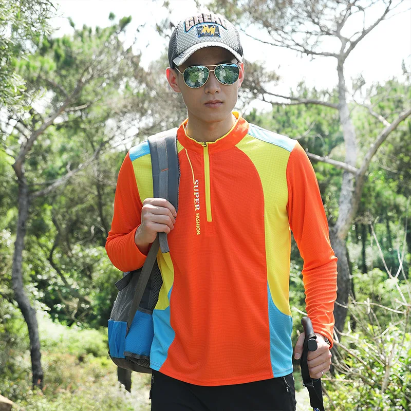 Распродажа, летняя быстросохнущая одежда для альпинизма, мужские и женские рубашки с длинным рукавом