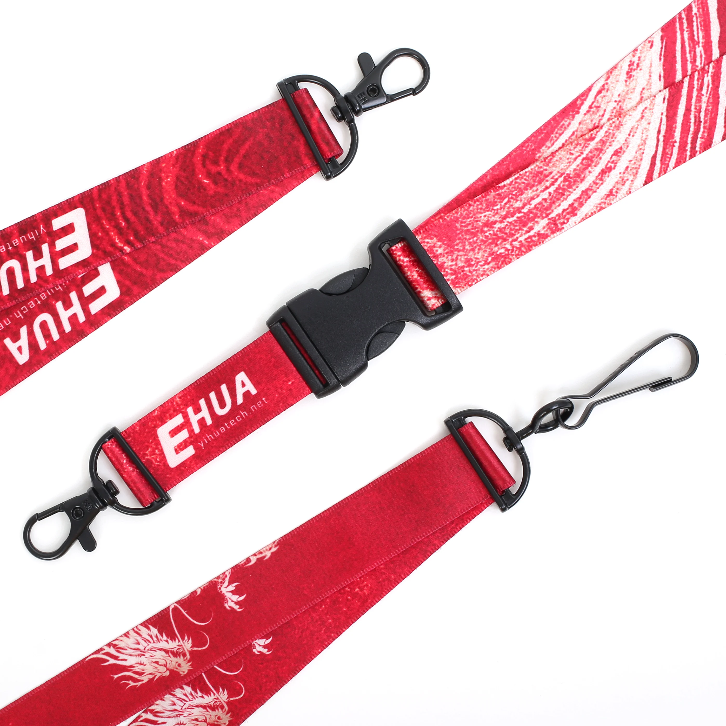 Factory Professional Printing EHUA Ergonomics Lanyard Custom Logo Sublimation Crossbody Seamless Lanyard For Mobile Phone