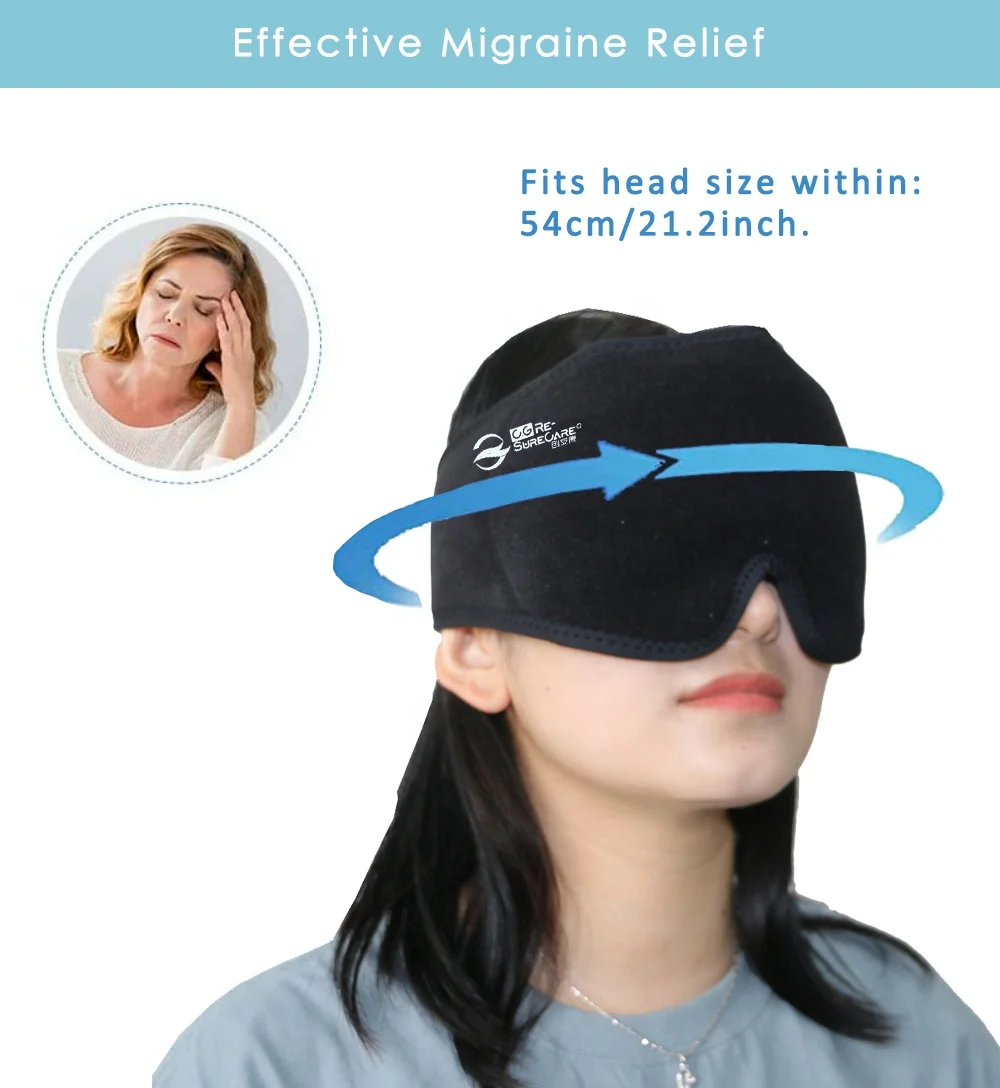 Headache Eye Therapy Hot Cold Gel Ice Packs Wholesale Cooling Eye Pads With Wrap Headache Hat