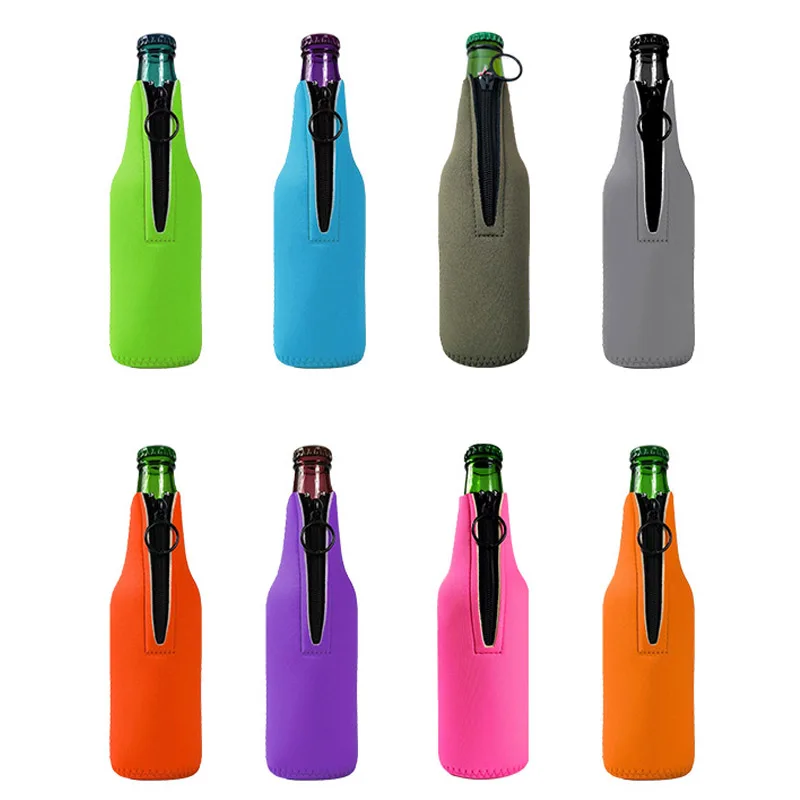 can cooler custom wholesale foam neoprene sublimation blank screen printing 12 oz standard slim beer bottle can cooler sleeve