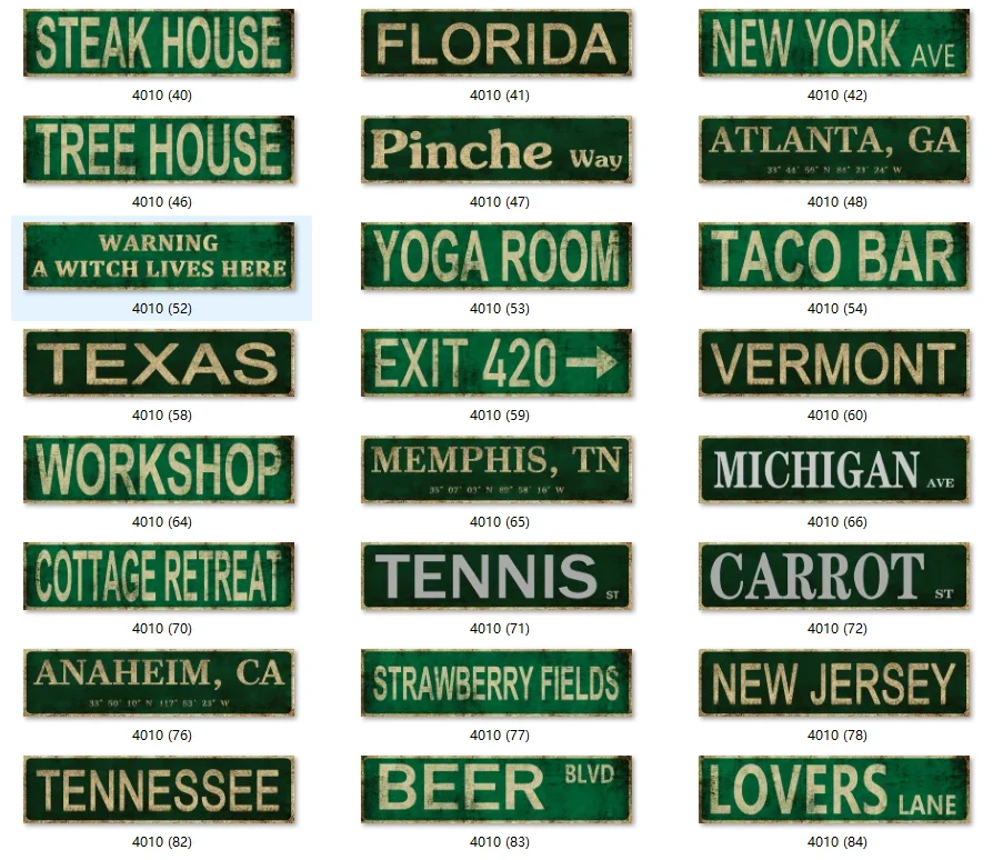 Street Signs Of Stoner Avenue - Vintage Metal Tin Sign Decor for Home, Restaurant, Bar, Cafe, Garage