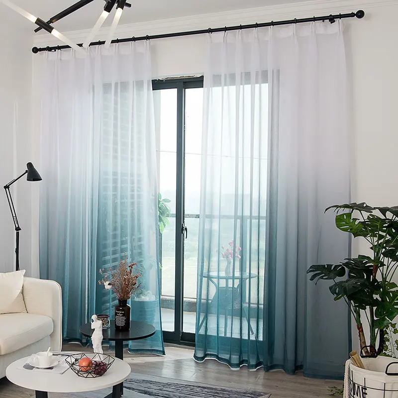 2 Panels White Sheer Voile Curtains 84 Inch Length  Light Filtering See through blackout curtains linen with Rod Pocket