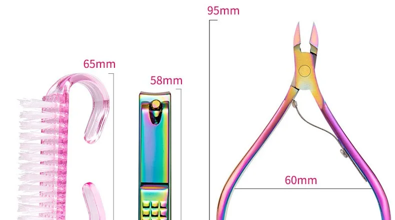  7 шт. кусачки для ногтей из нержавеющей стали набор инструментов ухода за ногтями кутикулы маникюра