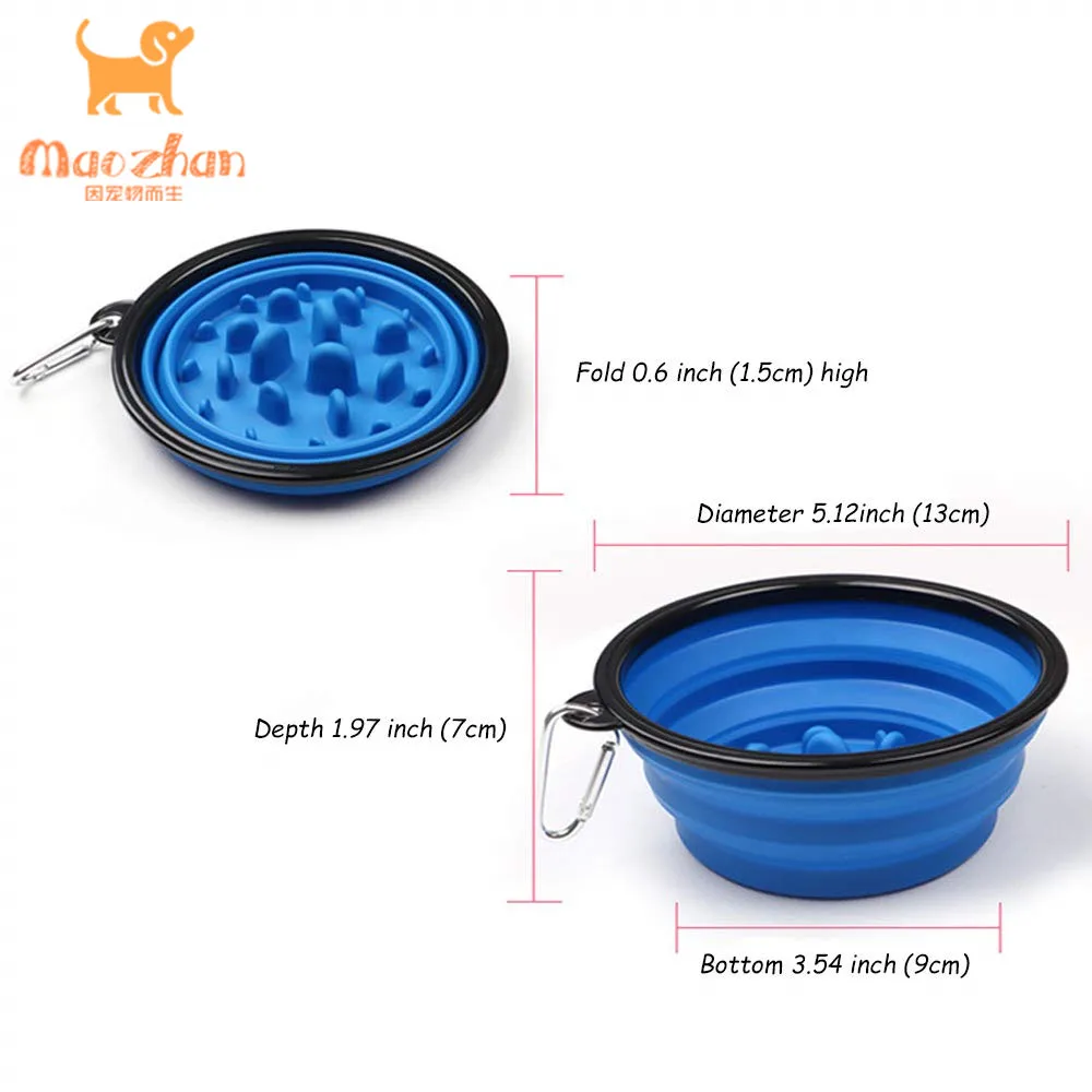 350ML Portable Silicone Pet Dogs Cat Water Bowls For Traveling Collapsible Camping Walking Outdoor Feeding Pet Folding Dish Bowl