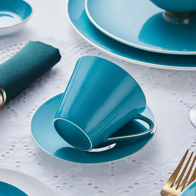 PITO Factory plates sets dinnerware home and kitchen wedding decoration Bone China tableware sustainable eco friendly Bone China