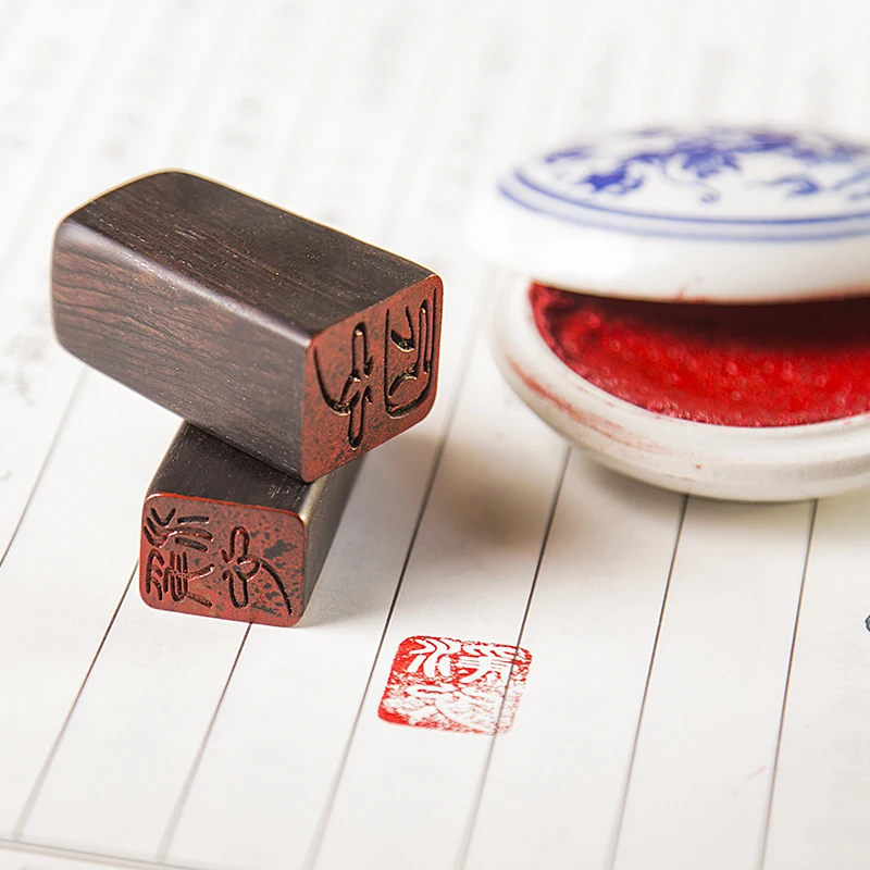 Wholesale Square Customize Wooden Seal Stamp