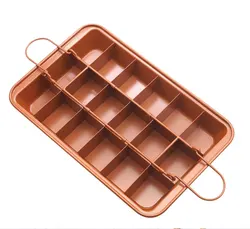 Amazon 12 inch Copper Nonstick Brownie Baking Pan Cutter with Built-In Slicer