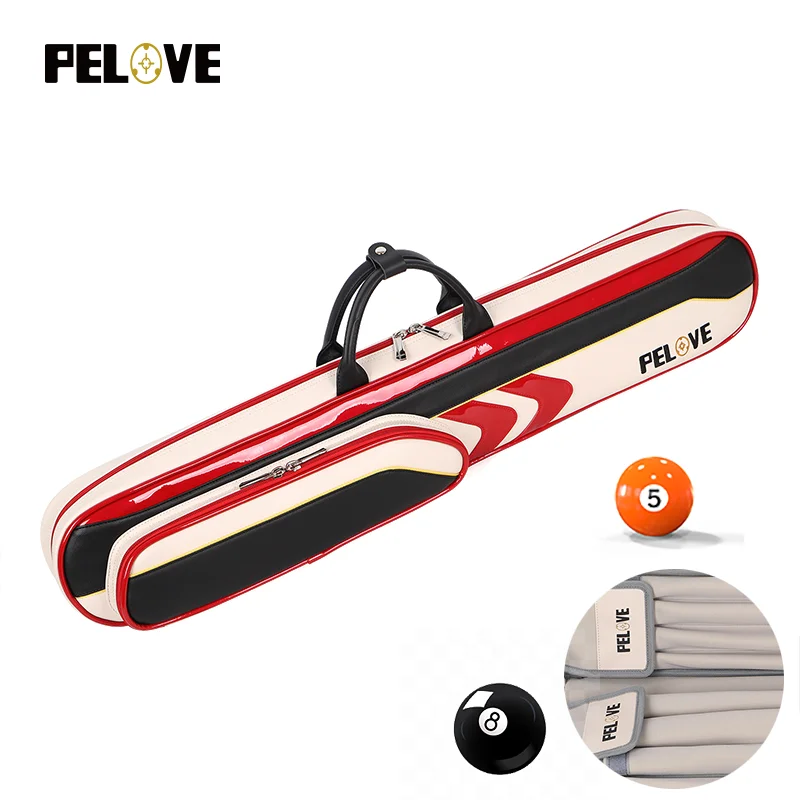 Factory direct sales can customize double strap PU material large capacity billiard cue bag soft billiard cue case