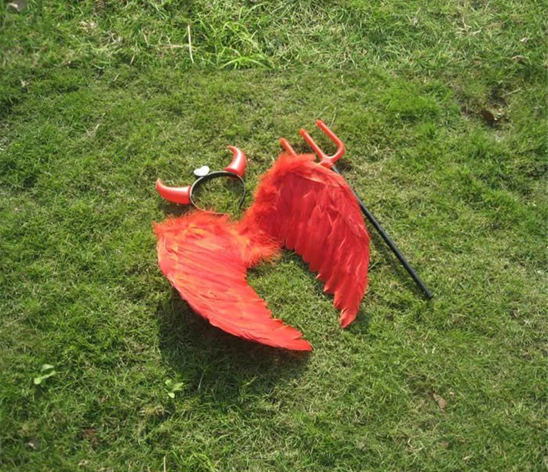 
Hot sale Handcraft Angel Feather Wing For Wedding Party Show Cosplay Costume Decoration for Children and Adult Red 